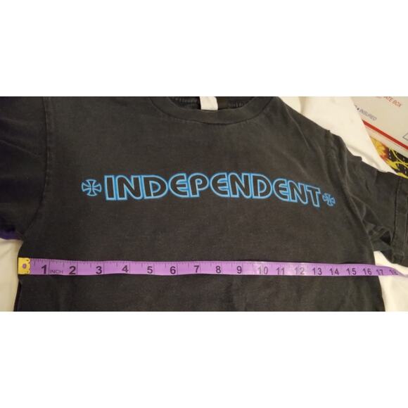 Vintage 90s Independent Truck Co Tee Black Small OG Skateboard RARE Paper Tag - Picture 6 of 7